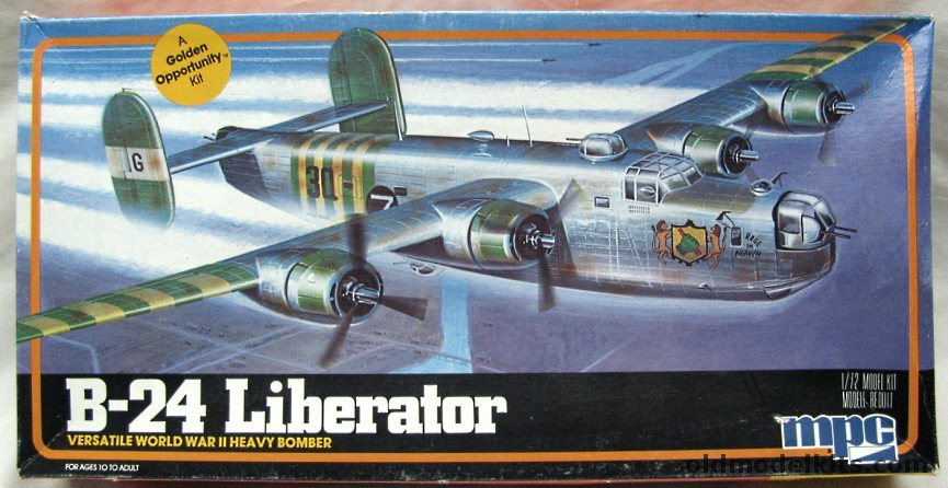 MPC 1/72 Consolidated B-24J Liberator - 'Rage In Heaven'  Lead Assembly Ship for 491st BG USAAF 852nd BS Norfolk August 1944, 1-4403 plastic model kit